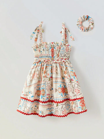 Young Girl Oversized Casual Ditsy Floral Dress