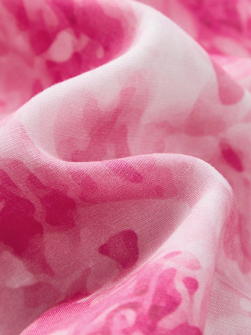 Maija Young Girl Spring Summer Valentine's Day Elegant Tie Dye Rose Swing Dress