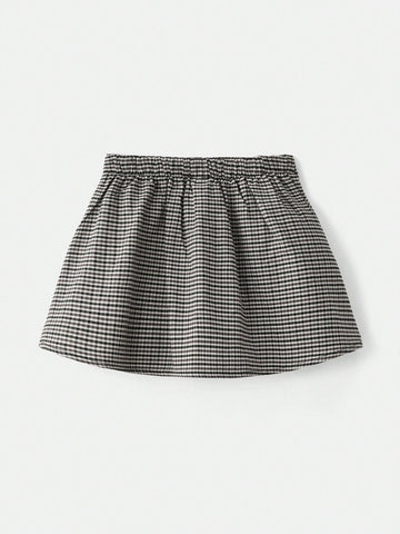 Maija Young Girls Casual Plaid Mini Skirt