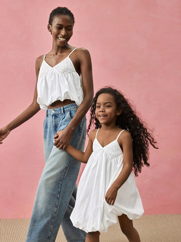 Young Girls Simple Vacation Bohemian Style Sleeveless Dress