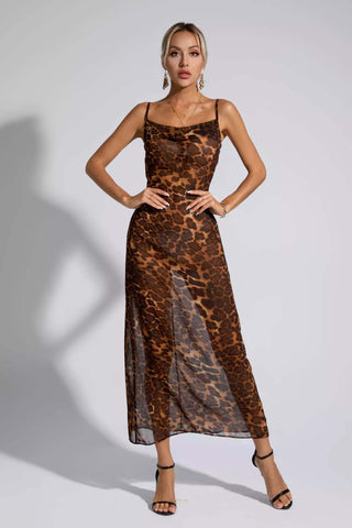 Maisie Leopard Printed Maxi Dress