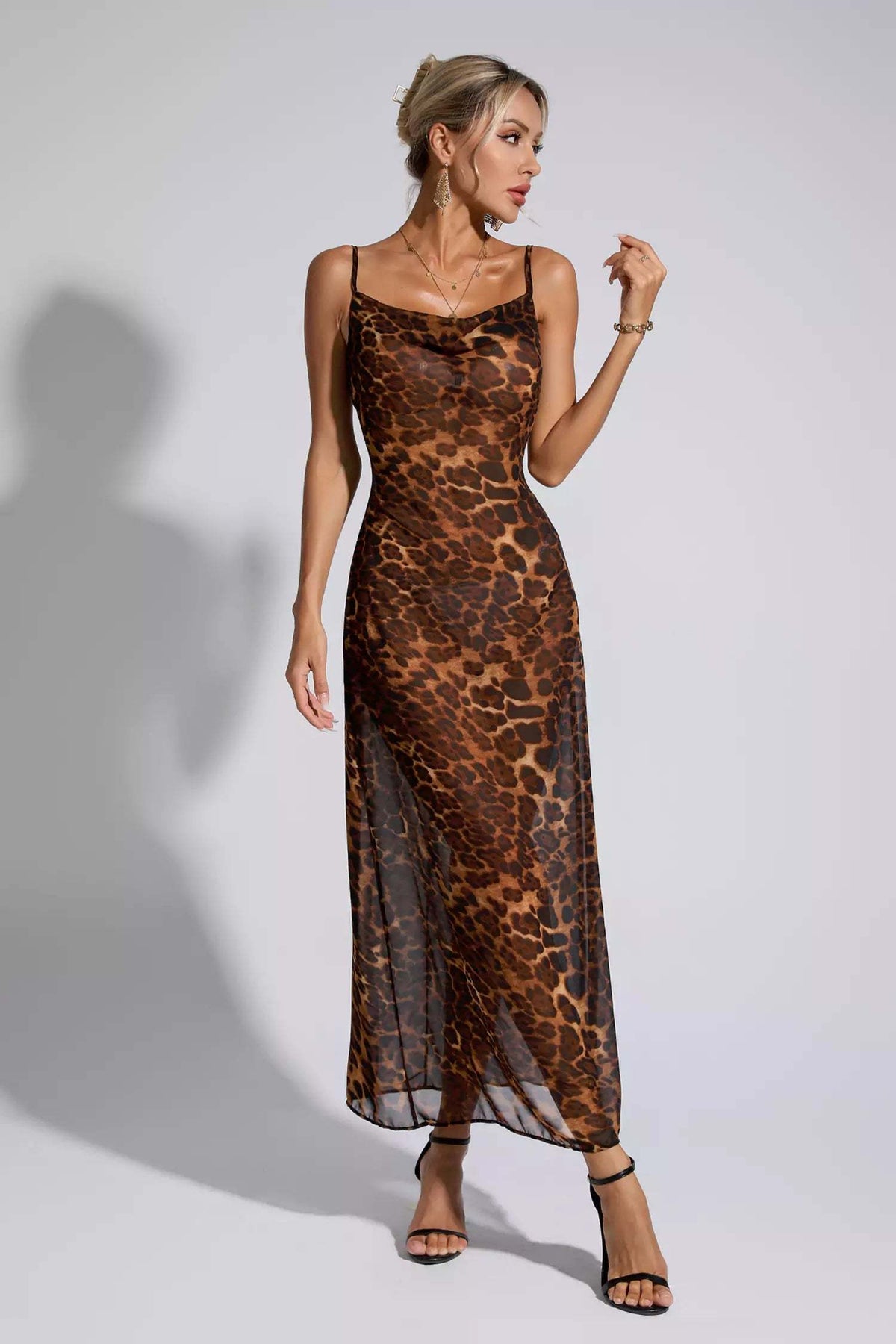 Maisie Leopard Printed Maxi Dress
