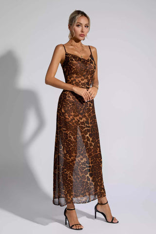 Maisie Leopard Printed Maxi Dress