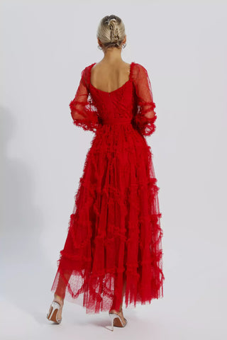 Maryam Apricot Wedding Bridesmaid Maxi Dress