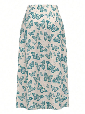 Maryam Alam Women's Butterfly Print Skirt