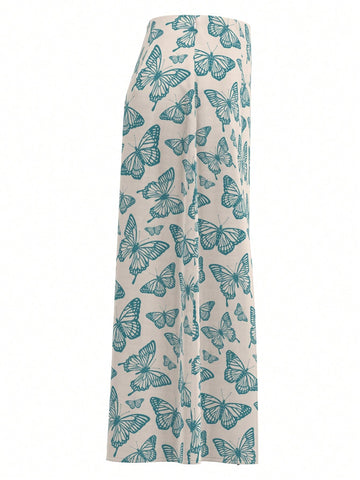 Maryam Alam Women's Butterfly Print Skirt