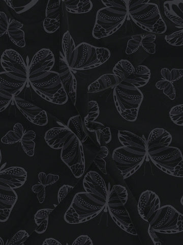 Women's Butterfly Printed Side Slit Skirt