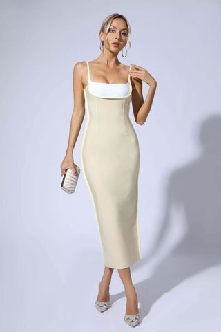 Melissa Pale Yellow Bodycon Dress