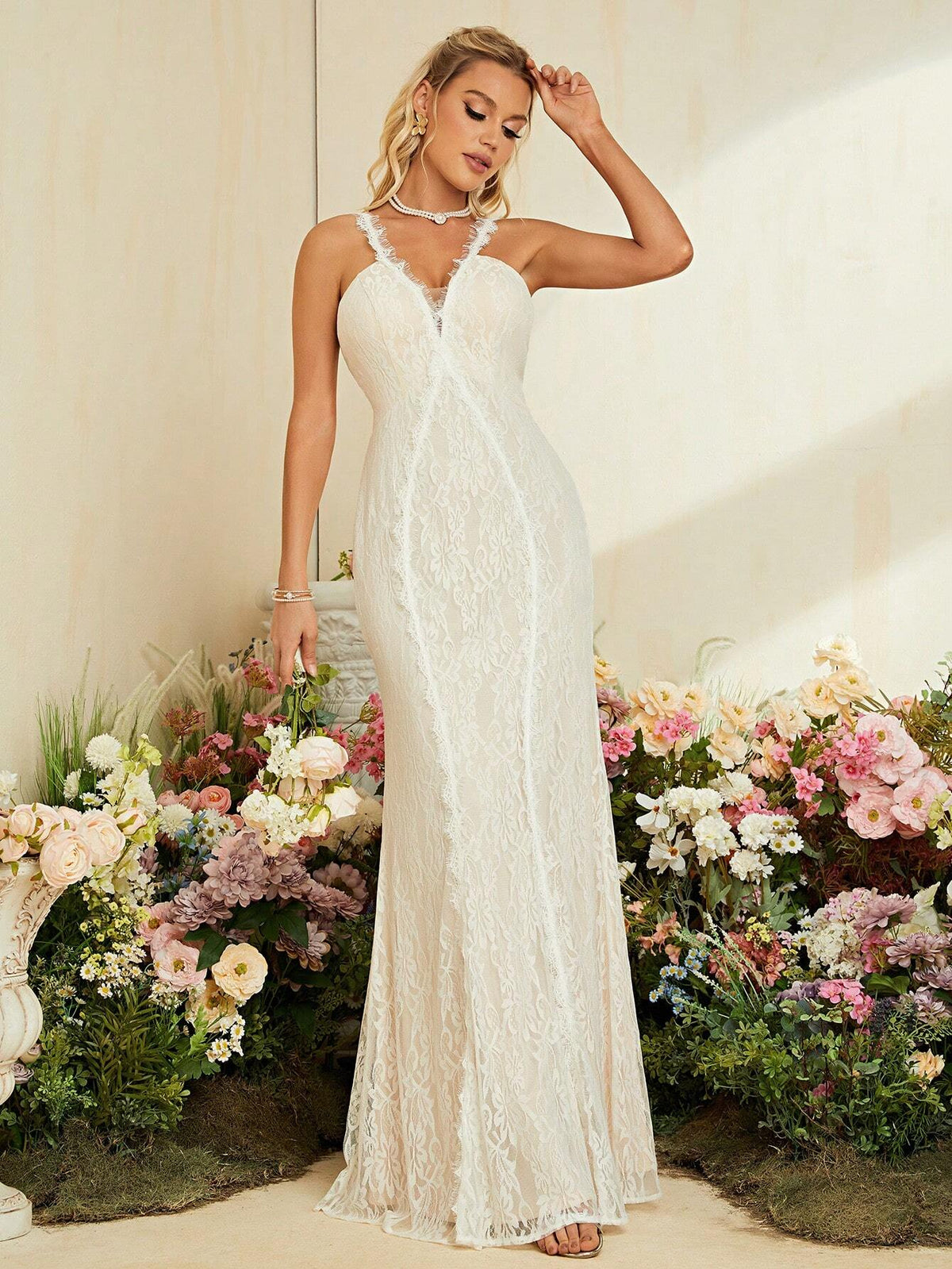 Mermaid Hem Lace Cami Wedding Dress Mermaid Dress