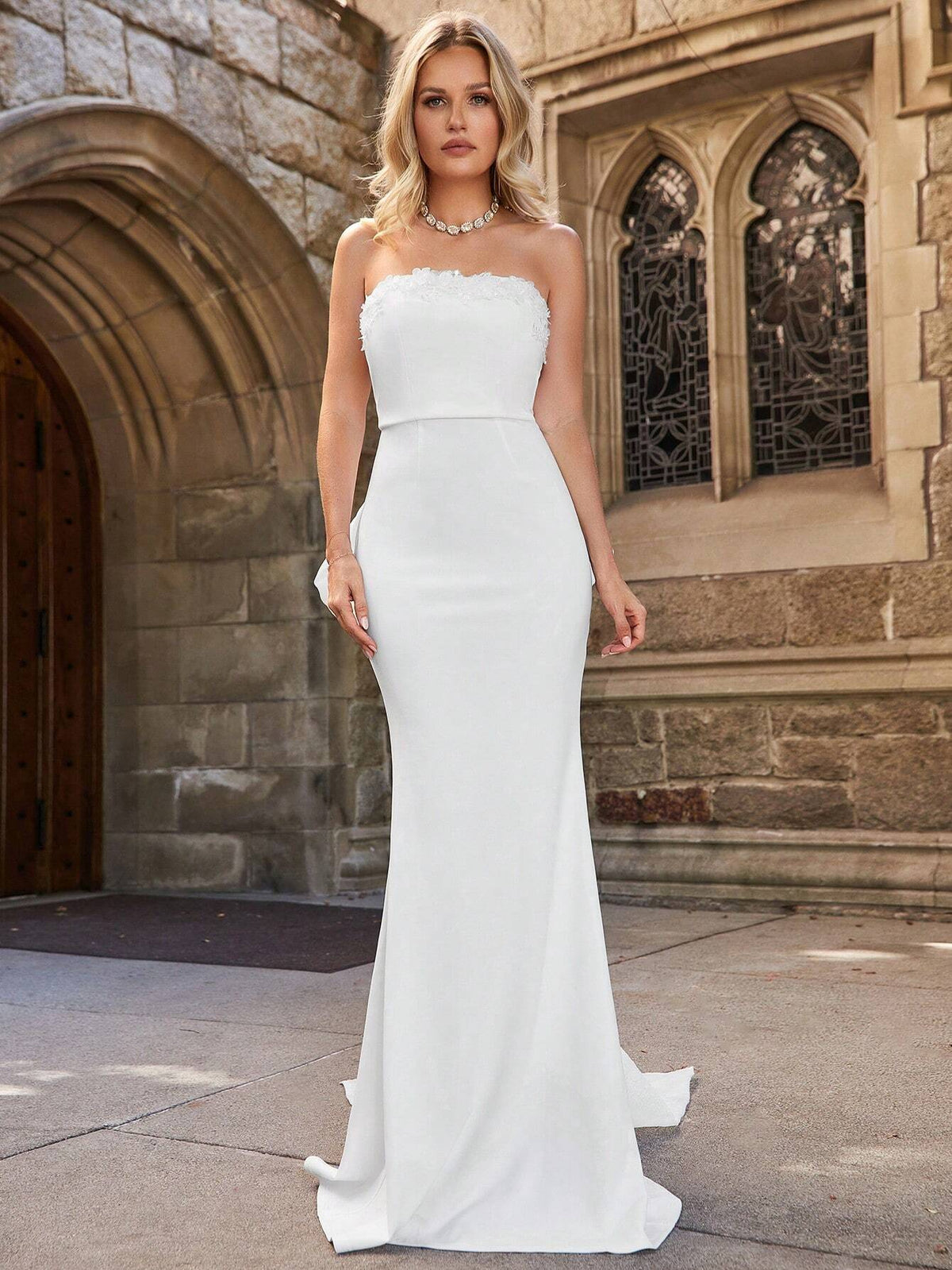 Mermaid Hem Tube Wedding Dress