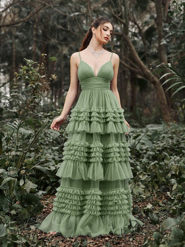 Mesh Backless Cami Pastel Dress