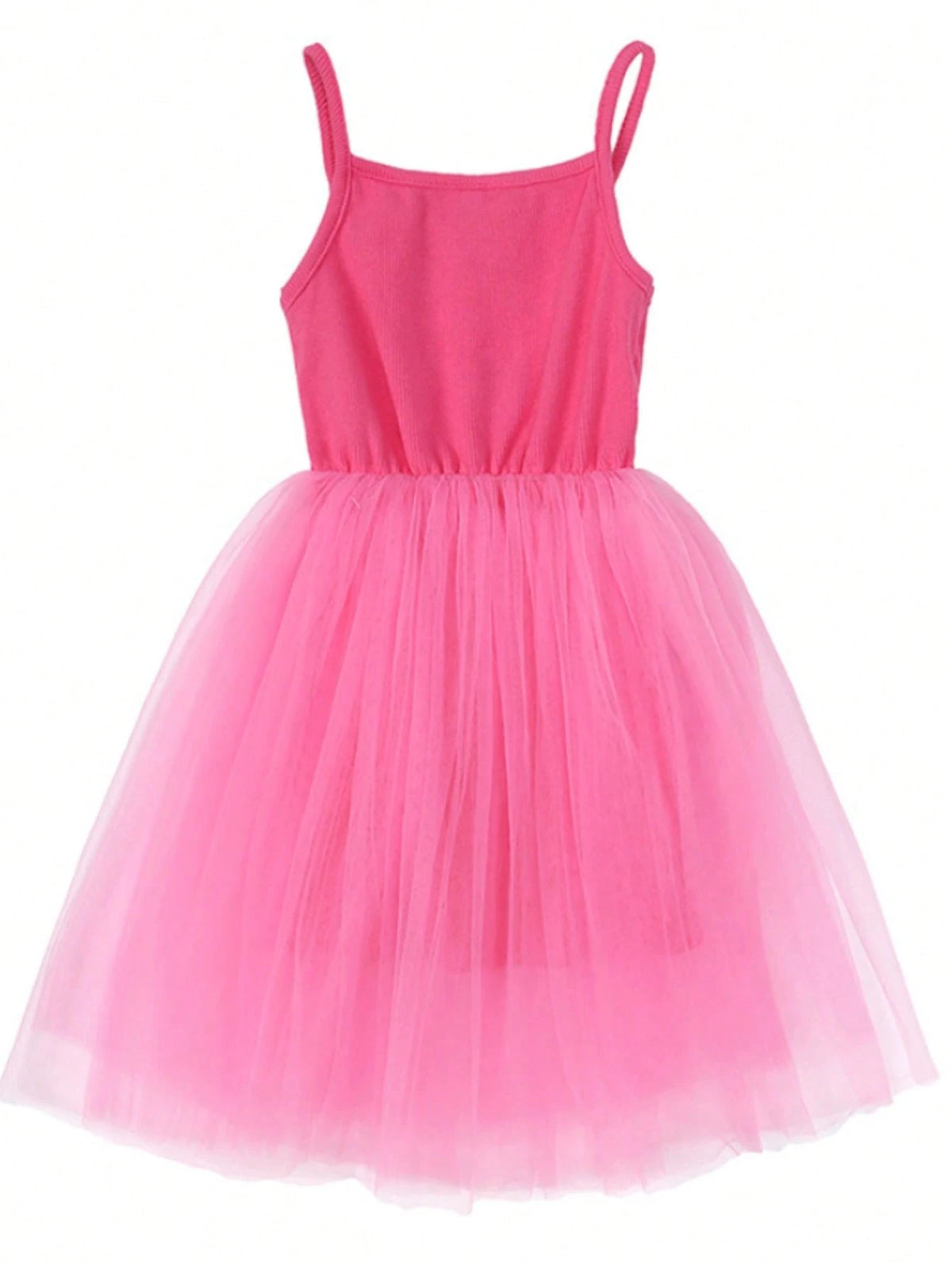 Mesh Contrast Dress For Young Girls Partygoers Dress Up Shawl Coat + Halter Dress 2Pcs Outfit Children Gifts Young Girls Rose Dresses