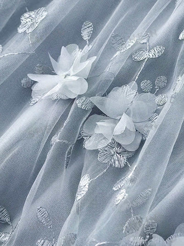 Mesh Embroidery Skirt