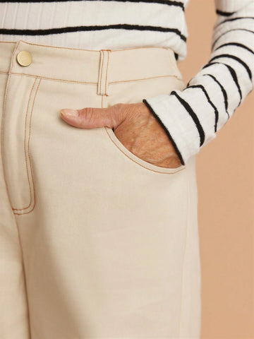 Miaspire Women's Casual Solid Color British Style Ankle Length Pants For Autumn Everyday Wear