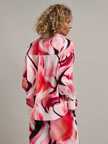 Miaspire Women's Front Button Pleated Ruffle Cuff Long Sleeve Blouse, Casual Vacation