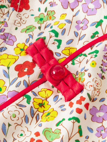 Mini Bala Children's Summer New Chinese Style Floral Dress