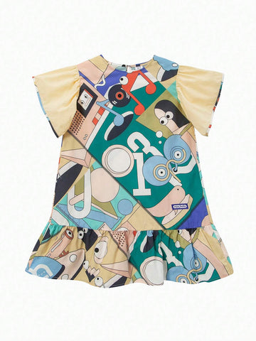 Mini Bala Summer Cartoon Cute Dress For Girls