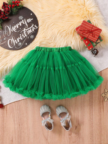 Mother-Daughter Casual Shiny Sequin Embellished Versatile A-Line Skirt