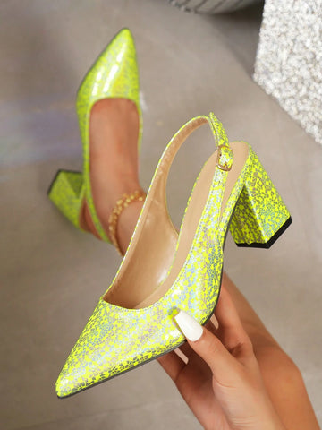 Multi-Color Women Closed Toe High Heeled Sandals With Ankle Strap, Elegant Design