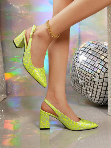 Multi-Color Women Closed Toe High Heeled Sandals With Ankle Strap, Elegant Design