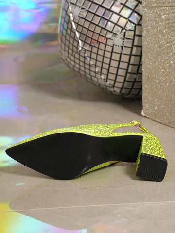 Multi-Color Women Closed Toe High Heeled Sandals With Ankle Strap, Elegant Design