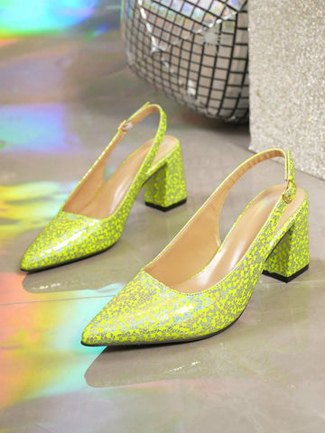 Multi-Color Women Closed Toe High Heeled Sandals With Ankle Strap, Elegant Design