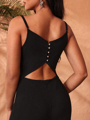 NGOZIKA OKEKE Wide Leg Jumpsuit With Cowl Neck