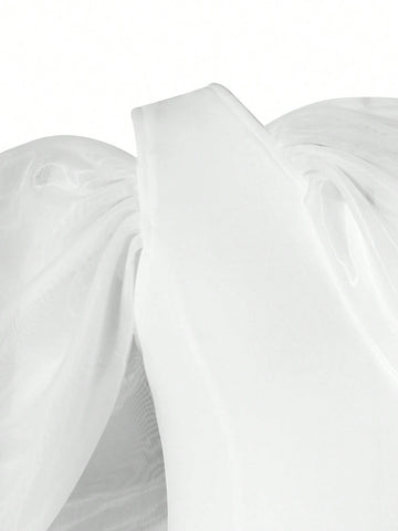 New Arrival Girls' Lovely Organza Bowknot Collar Layered Skirt Dress, Sibling Outfits Matching Outfits (3 Pieces Sold Separately)