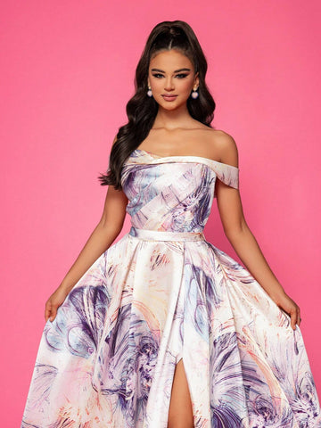 New Arrival Sexy Long Off Shoulder Elegant Cocktail Party Evening Gown