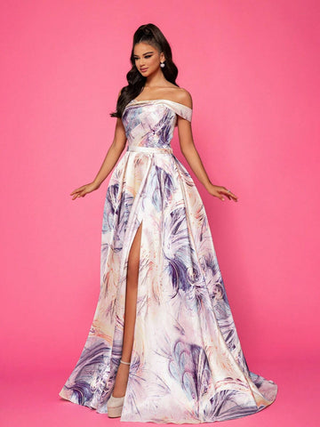 New Arrival Sexy Long Off Shoulder Elegant Cocktail Party Evening Gown