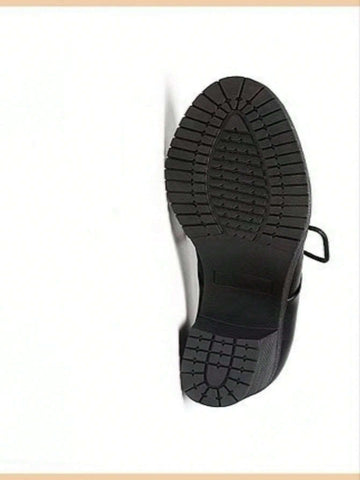 New Arrival Vintage Style British Women's Chunky Mid Heel Round Toe Soft Sole Pumps, Spring/fall
