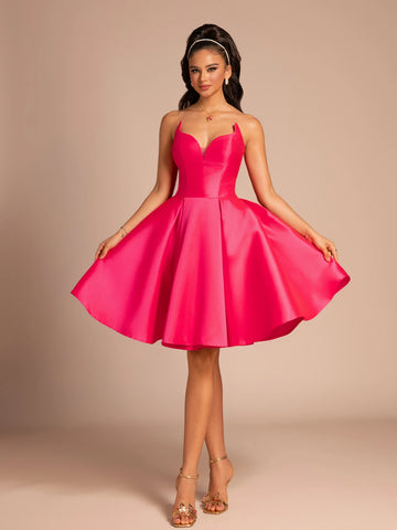 New Arrival Women's Fashionable Strapless Solid Color Backless Cross-Zipper Elegant Cocktail Dress For Parties