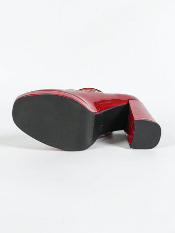 New Arrivals Mary Jane Platform Thick Heel Dress Shoes For Women, College Style Valentines