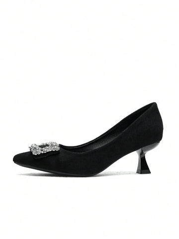New Arrivals Women Low-Cut Rhinestone Chic Pointed Toe High Heel