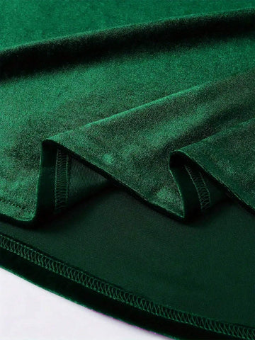 New European & American Cross-Border Autumn/Winter Round Neck Long Sleeve Dress