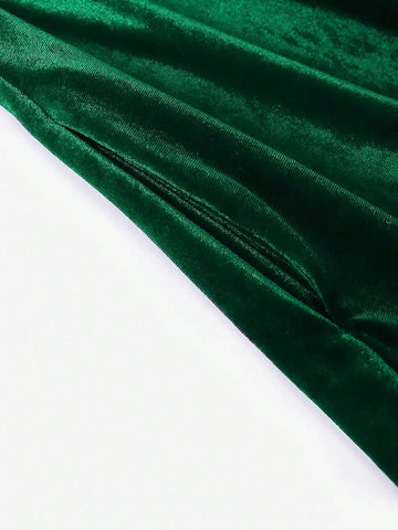 New European & American Cross-Border Autumn/Winter Round Neck Long Sleeve Dress