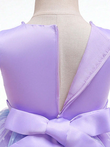 New Girls Unicorn Beaded Princess Dress, Children Party Costume For Halloween Cosplay Performance