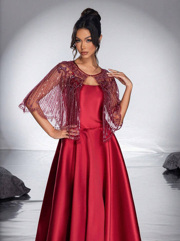 New Heavy Duty Shawl Elegant Elegant A-Line Evening Dress