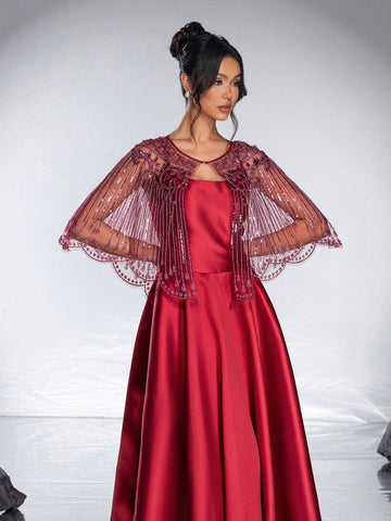 New Heavy Duty Shawl Elegant Elegant A-Line Evening Dress