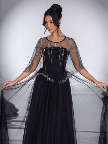 New High-End And Elegant Elegant Evening Dress For Dinner And Ceremony