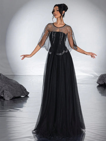 New High-End And Elegant Elegant Evening Dress For Dinner And Ceremony