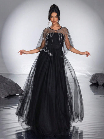 New High-End And Elegant Elegant Evening Dress For Dinner And Ceremony
