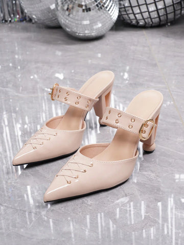 New Pointed Toe Comfortable Versatile Sexy Asymmetrical High Heel Women Pumps