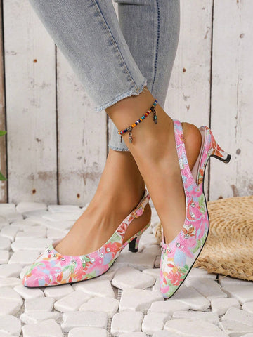 New Rhinestone Embellished Pointed Toe High Heel Pumps, Fashionable And Elegant Ladies