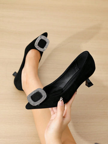 New Shallow Mouth Women Rhinestone Pumps,