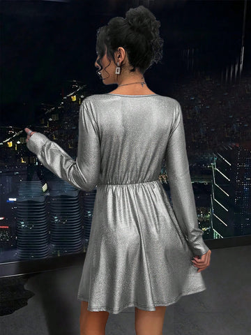 New Sparkling Diamond Decor Party Dress