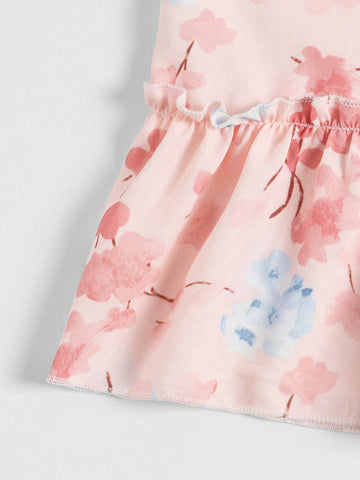 New Spring/Summer Fashionable Elegant Woven Floral Printed Long Sleeve Dress For Women