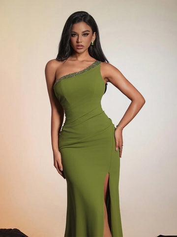 New Style Fish-Tail Waist-Cinching Elegant Evening Dress For Cocktail Party