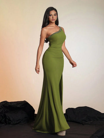 New Style Fish-Tail Waist-Cinching Elegant Evening Dress For Cocktail Party
