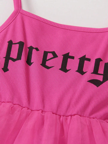 New Style Girls" Sweet Elegant Summer Jumpsuit With Spaghetti Straps And Lace & Mesh Patchwork Floral Print